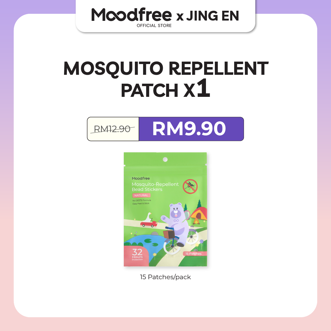 [JING EN] MOODFREE Mosquito-Repellent Bead Stickers (15 patches/pack)
