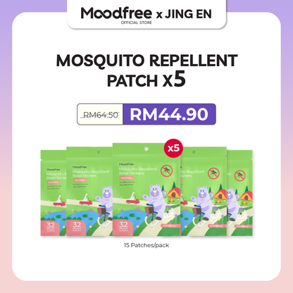 [JING EN] MOODFREE Mosquito-Repellent Bead Stickers (15 patches/pack)