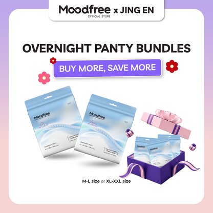 [JING EN] MOODFREE Engineered Overnight Panty Bundle