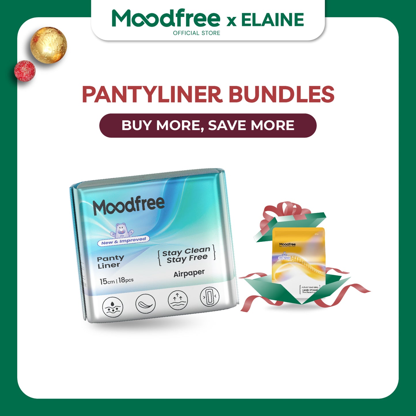 [ELAINEYYING] MOODFREE Engineered Pantyliner Bundle