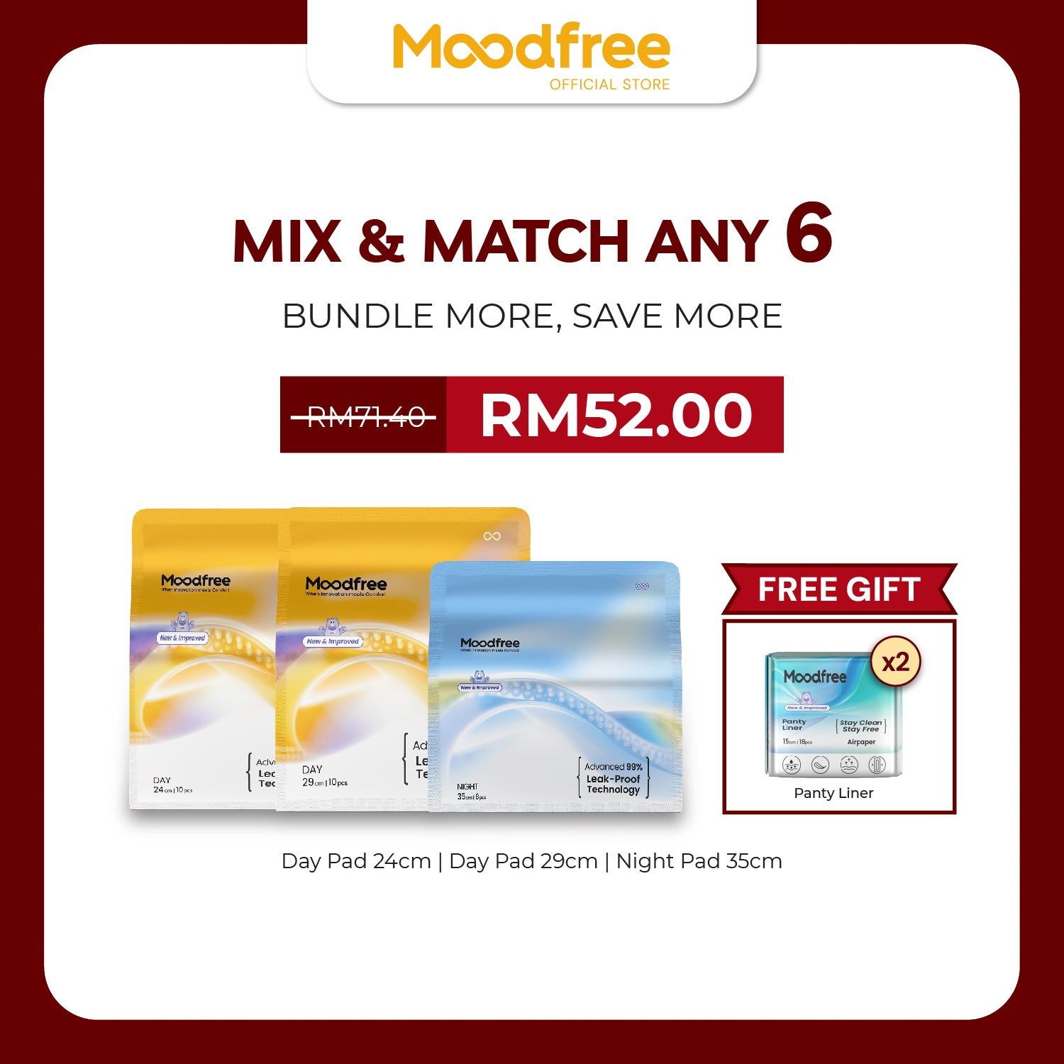 [HOT DEALS] MIX & MATCH ANY 6 SANITARY PADS