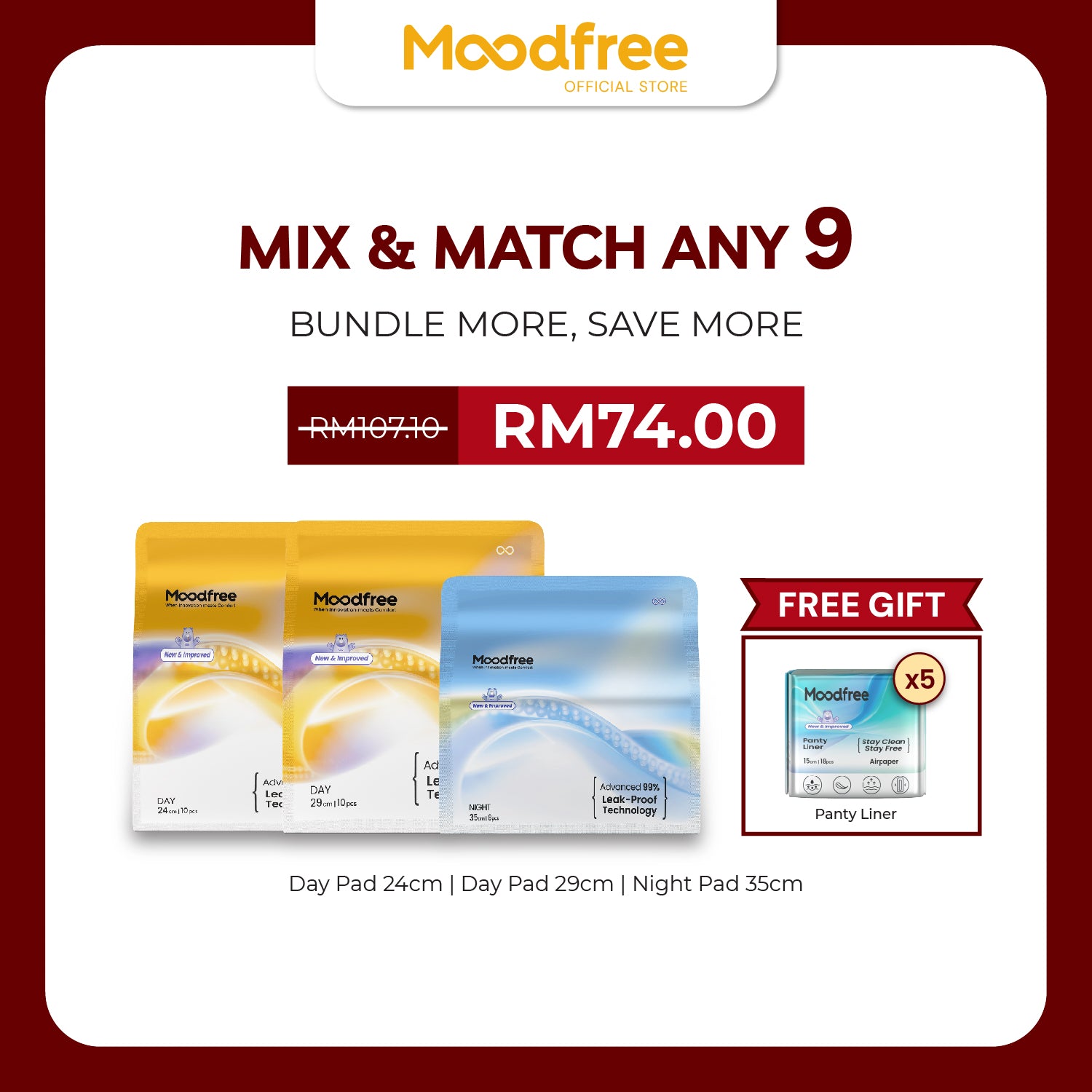 [HOT DEALS] MIX & MATCH ANY 9 SANITARY PADS