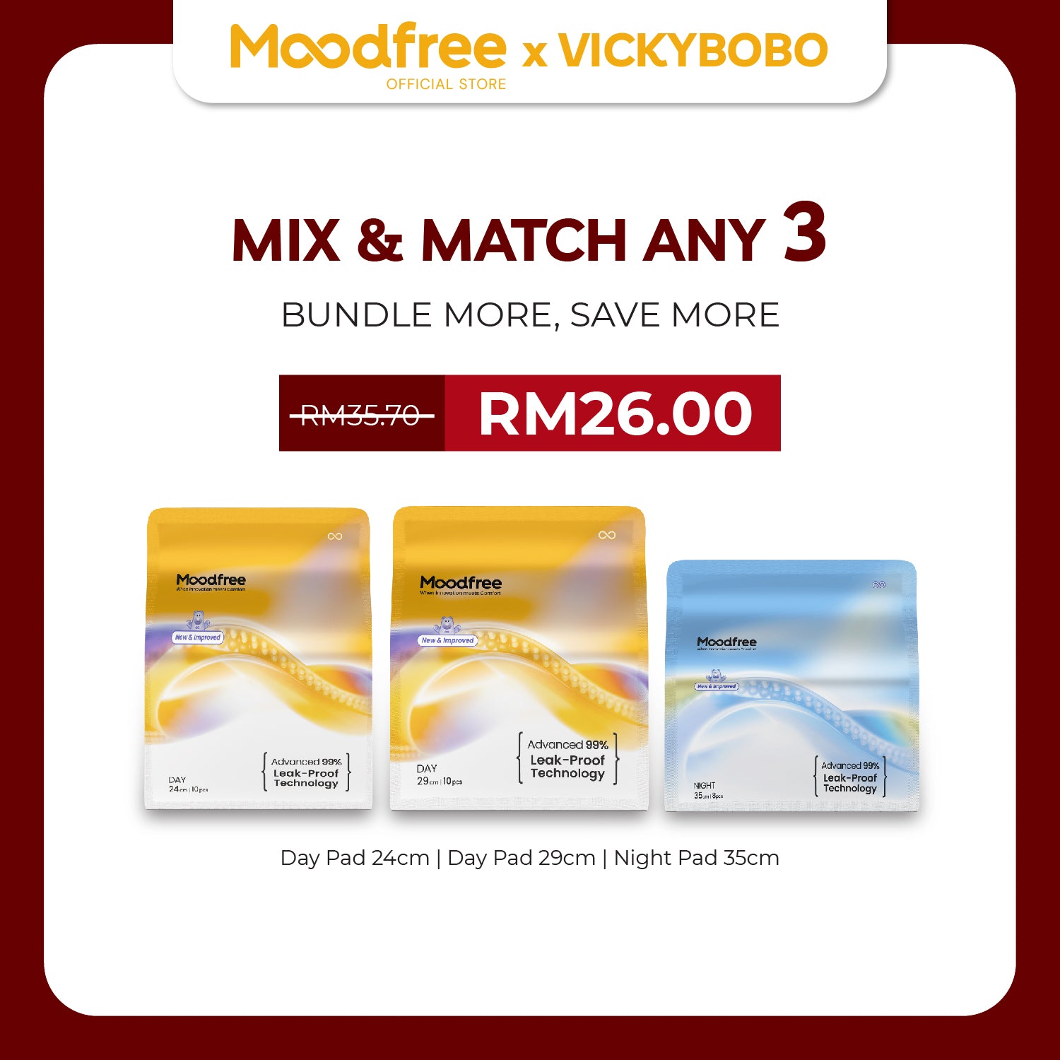 [VICKYBOBO] MIX & MATCH ANY 3 SANITARY PADS