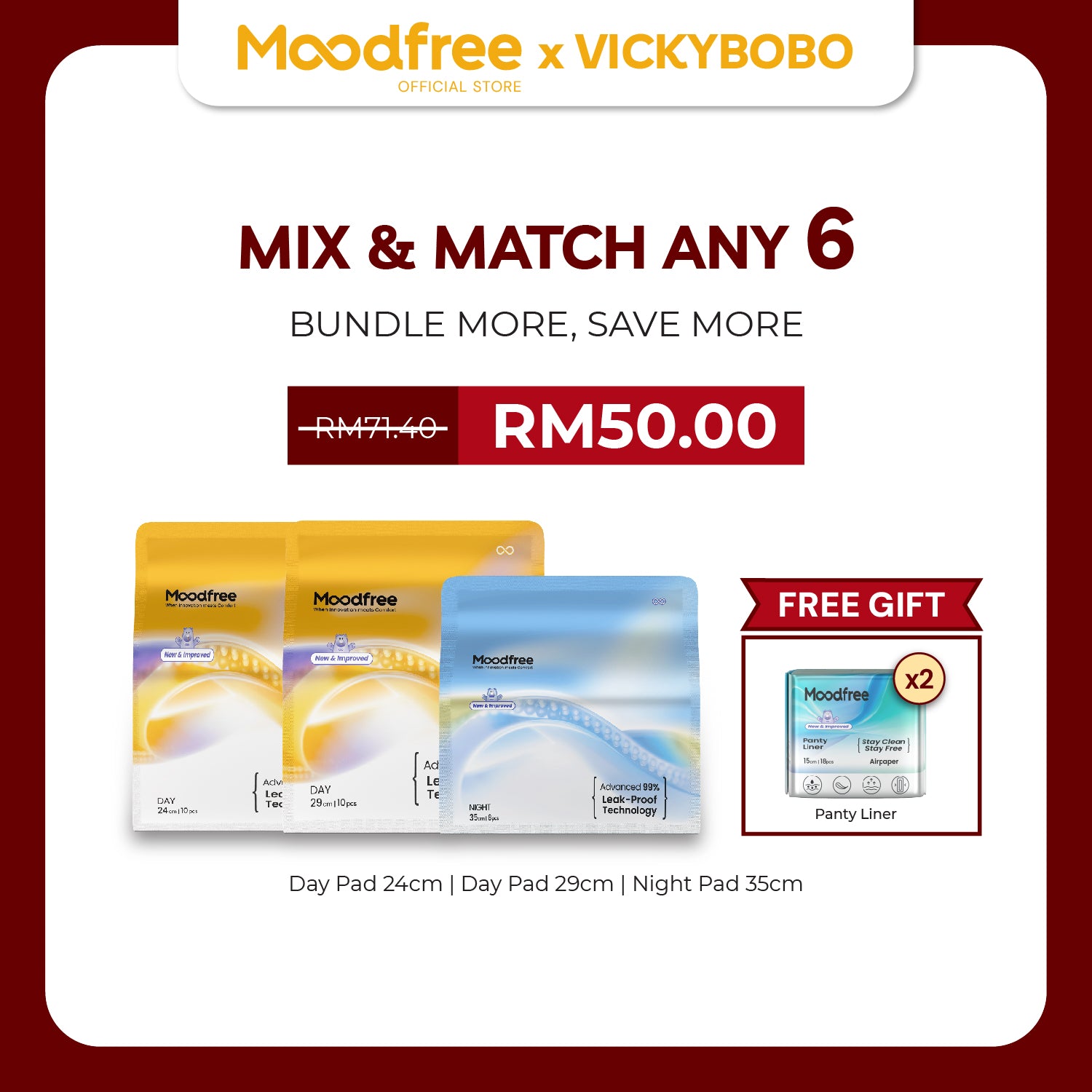 [VICKYBOBO] MIX & MATCH ANY 6 SANITARY PADS