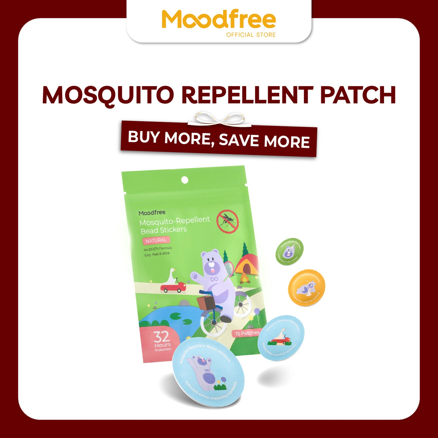 [HOT DEALS] MOODFREE Mosquito-Repellent Bead Stickers (15patches/pack)
