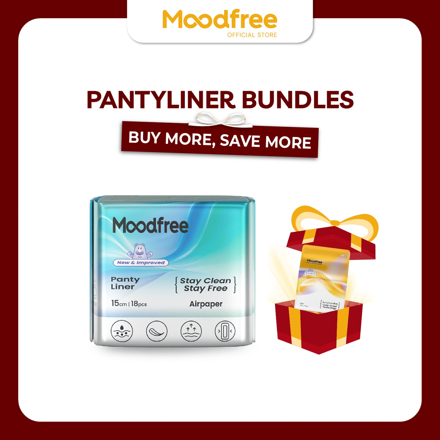 [HOT DEALS] MOODFREE Engineered Pantyliner Bundle