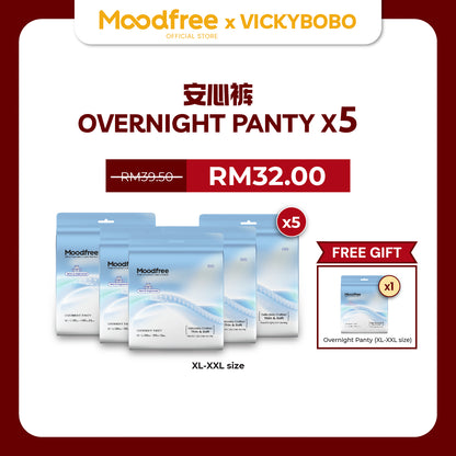 [VICKYBOBO] MOODFREE Engineered Overnight Panty Bundle
