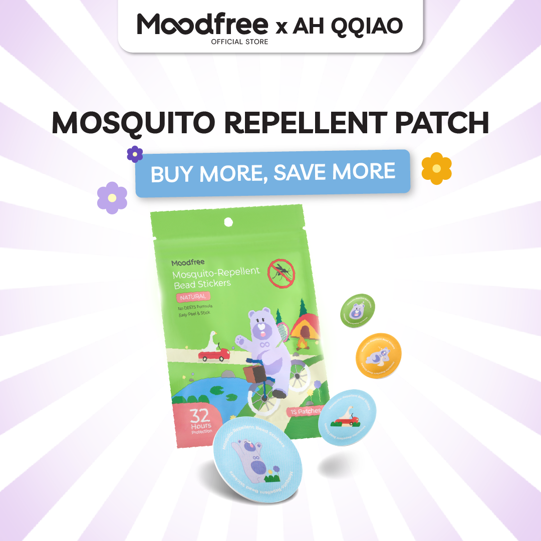 [AH QQIAO] MOODFREE Mosquito-Repellent Bead Stickers (15 patches/pack)