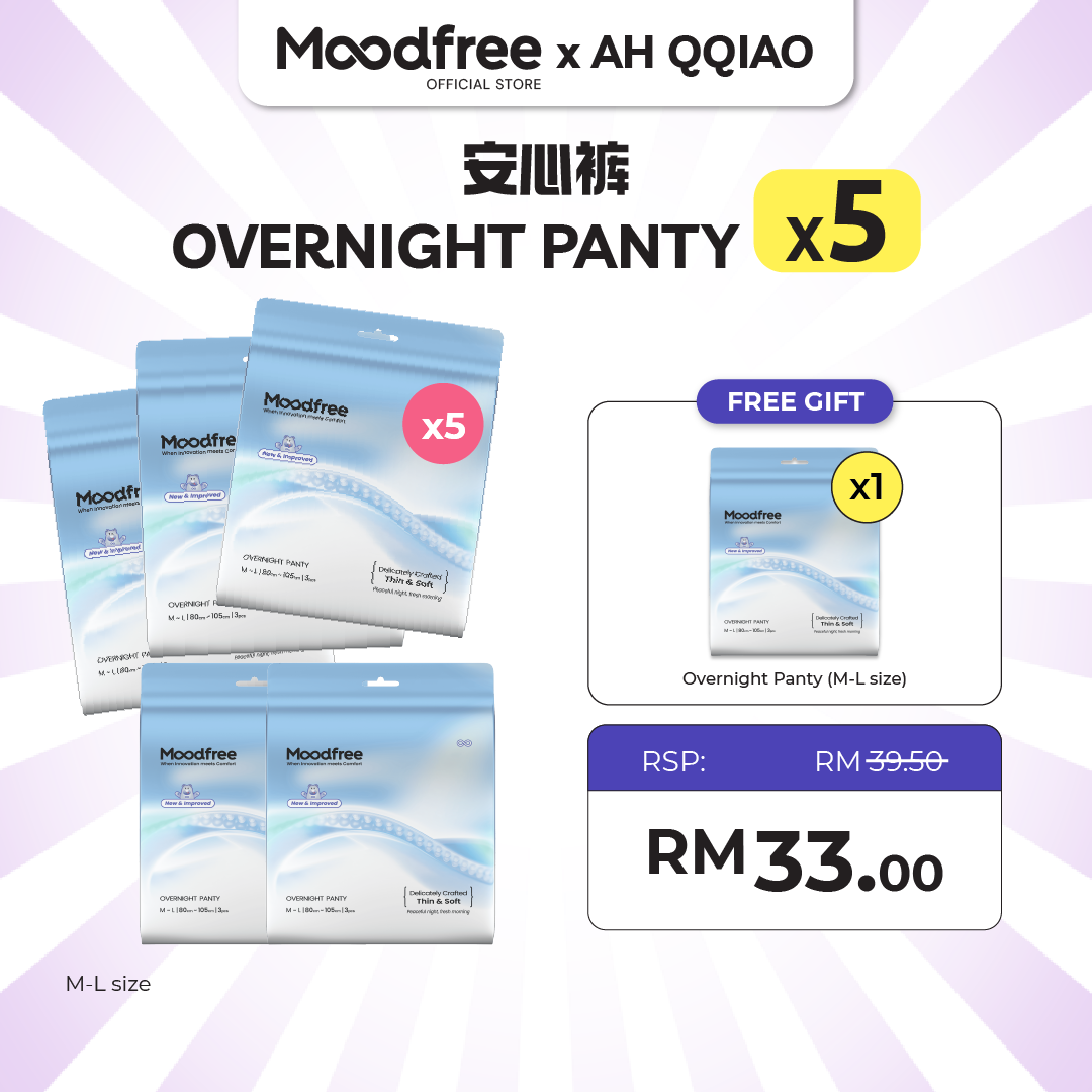 [AH QQIAO] MOODFREE Engineered Overnight Panty Bundle