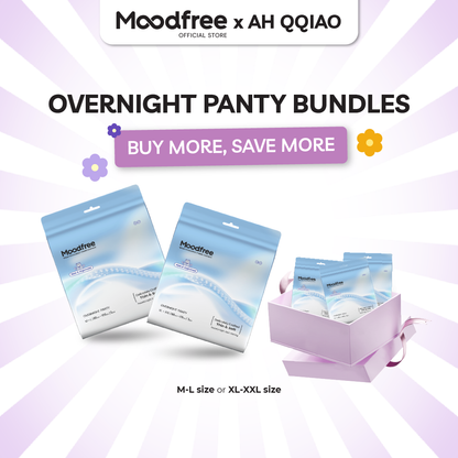 [AH QQIAO] MOODFREE Engineered Overnight Panty Bundle