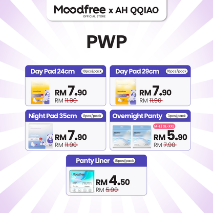 [AH QQIAO] MOODFREE Engineered Overnight Panty Bundle