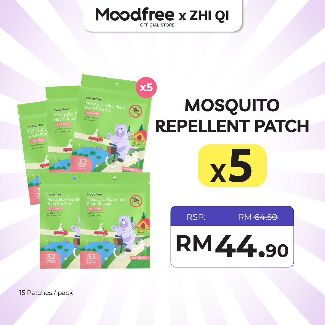 [ZHI QI] MOODFREE Mosquito-Repellent Bead Stickers (15 patches/pack)