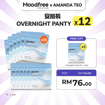 [AMANDA TEO] MOODFREE Engineered Overnight Panty Bundle