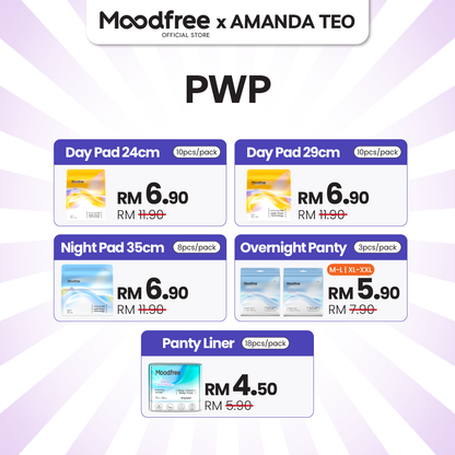 [AMANDA TEO] MOODFREE Engineered Overnight Panty Bundle
