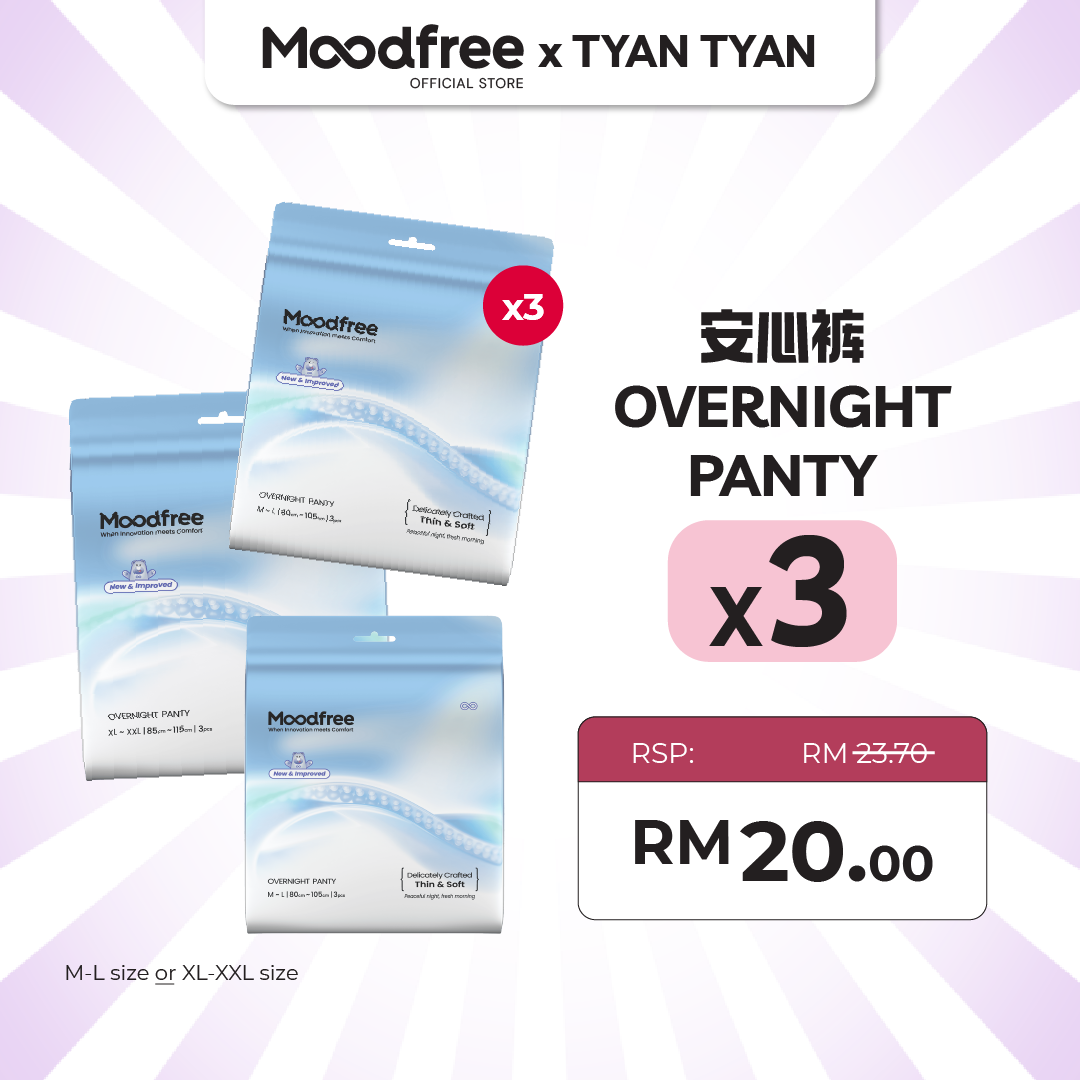 [TYAN TYAN] MOODFREE Engineered Overnight Panty Bundle
