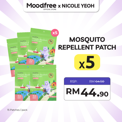 [AH QQIAO] MOODFREE Mosquito-Repellent Bead Stickers (15 patches/pack)