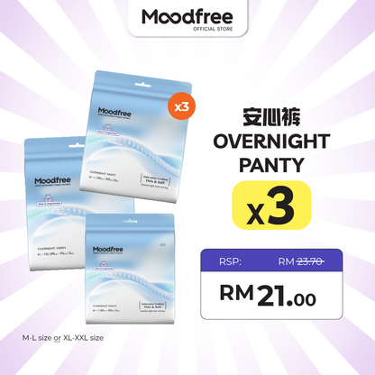 [QUENNIE] MOODFREE Engineered Overnight Panty Bundle