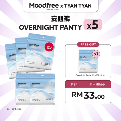 [TYAN TYAN] MOODFREE Engineered Overnight Panty Bundle