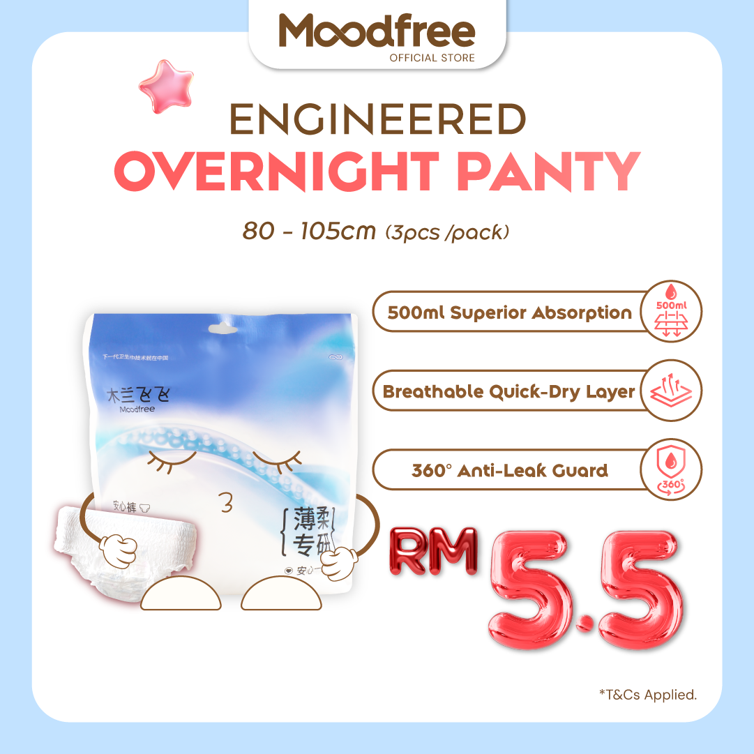 Moodfree Engineered Overnight Panty  (3 pcs/pack)