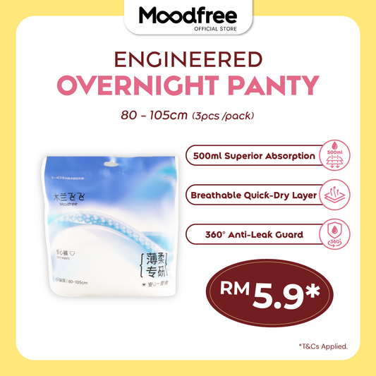 [BEST SELLER] Moodfree Engineered Overnight Panty (3 pcs/pack)