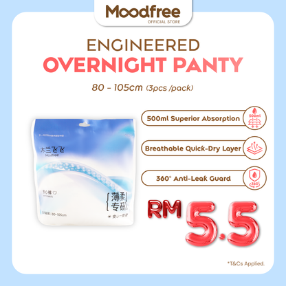 Moodfree Engineered Overnight Panty  (3 pcs/pack)