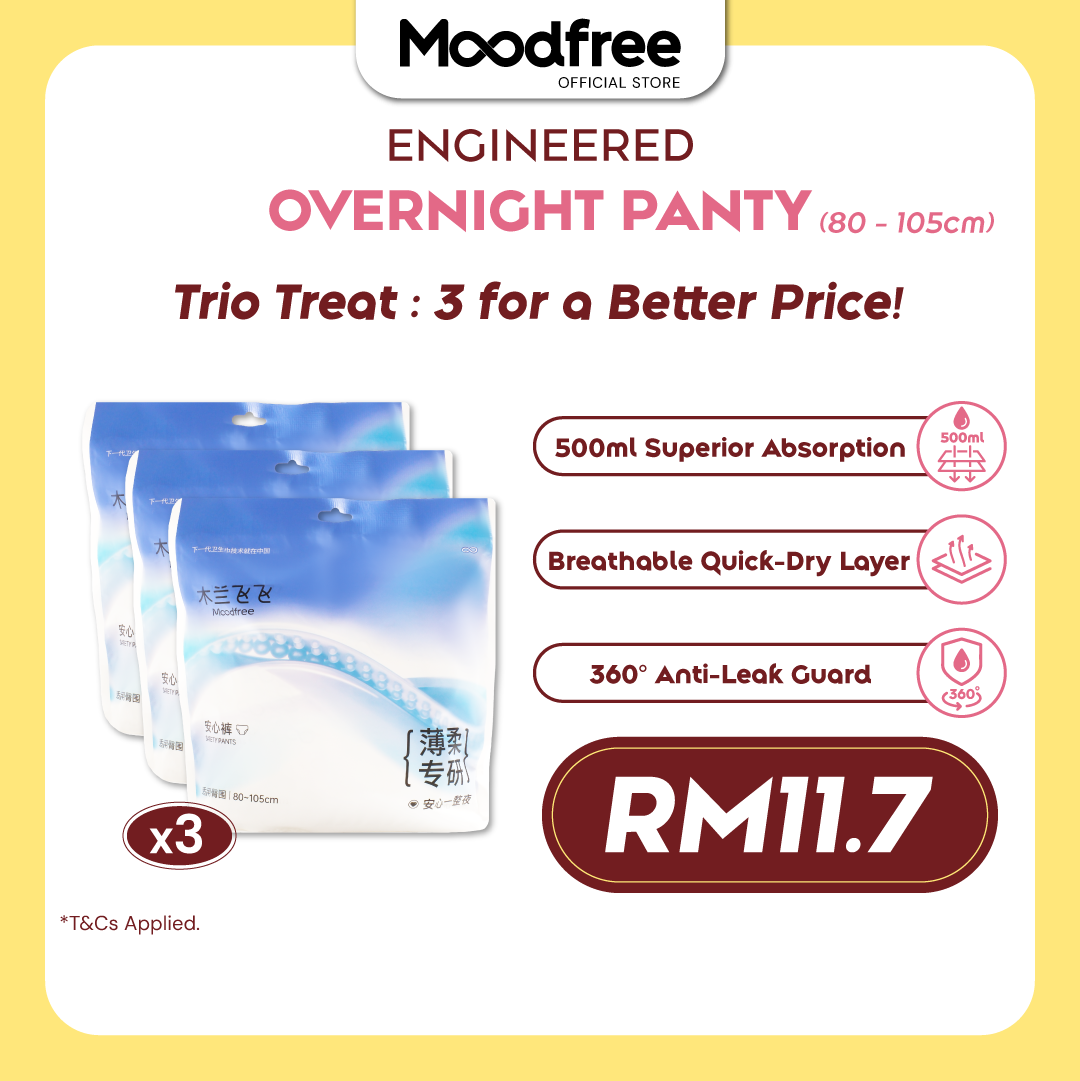 [BEST SELLER] Moodfree Engineered Overnight Panty (3 pcs/pack)