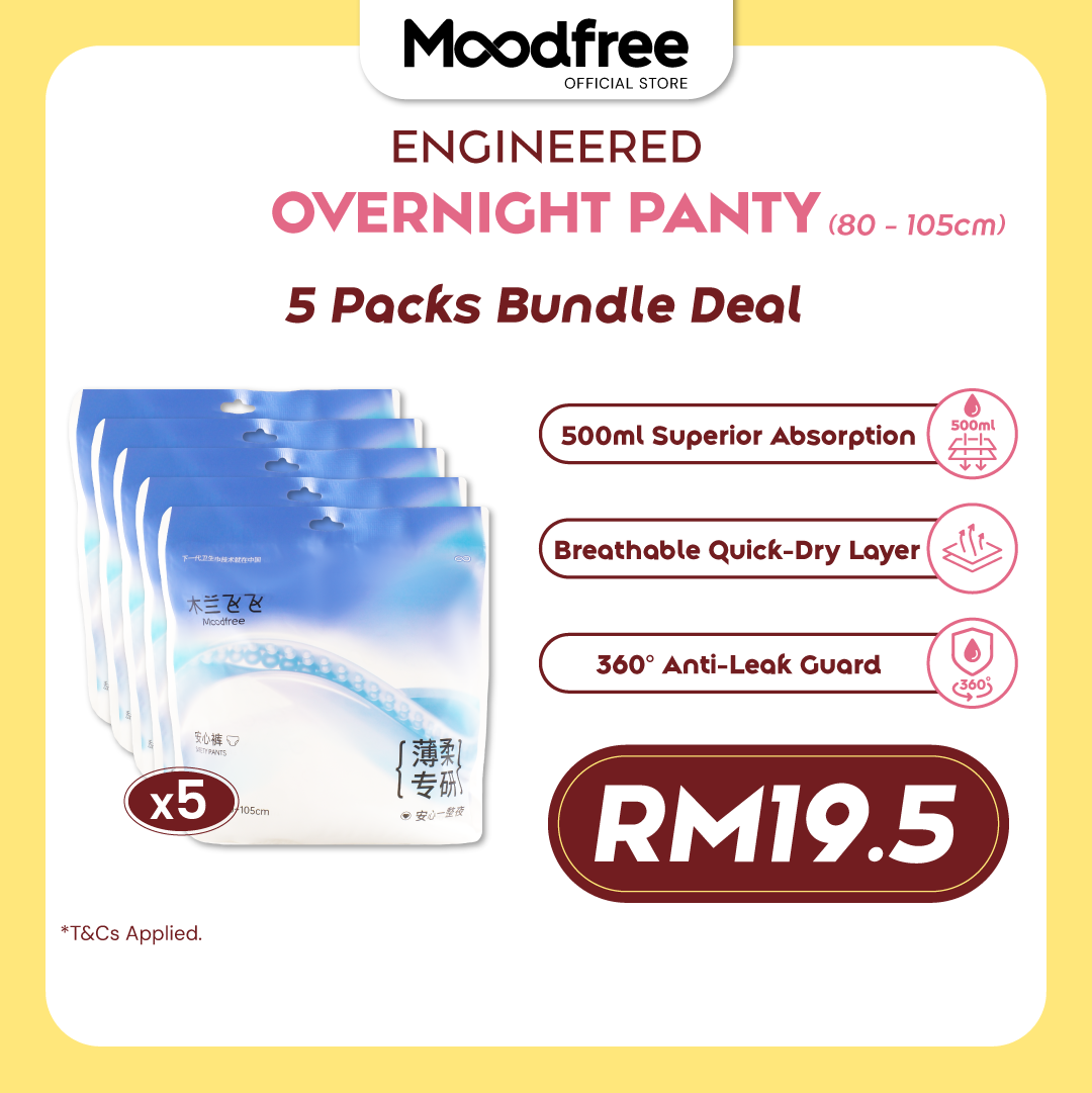 [BEST SELLER] Moodfree Engineered Overnight Panty (3 pcs/pack)