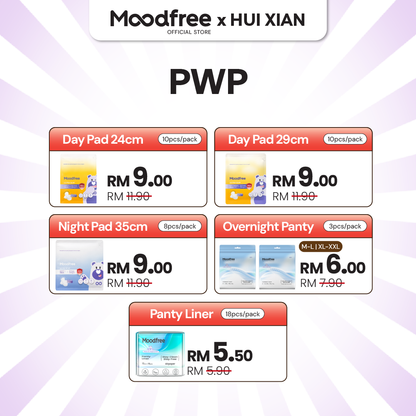 [HUI XIAN] MOODFREE Engineered Overnight Panty Bundle