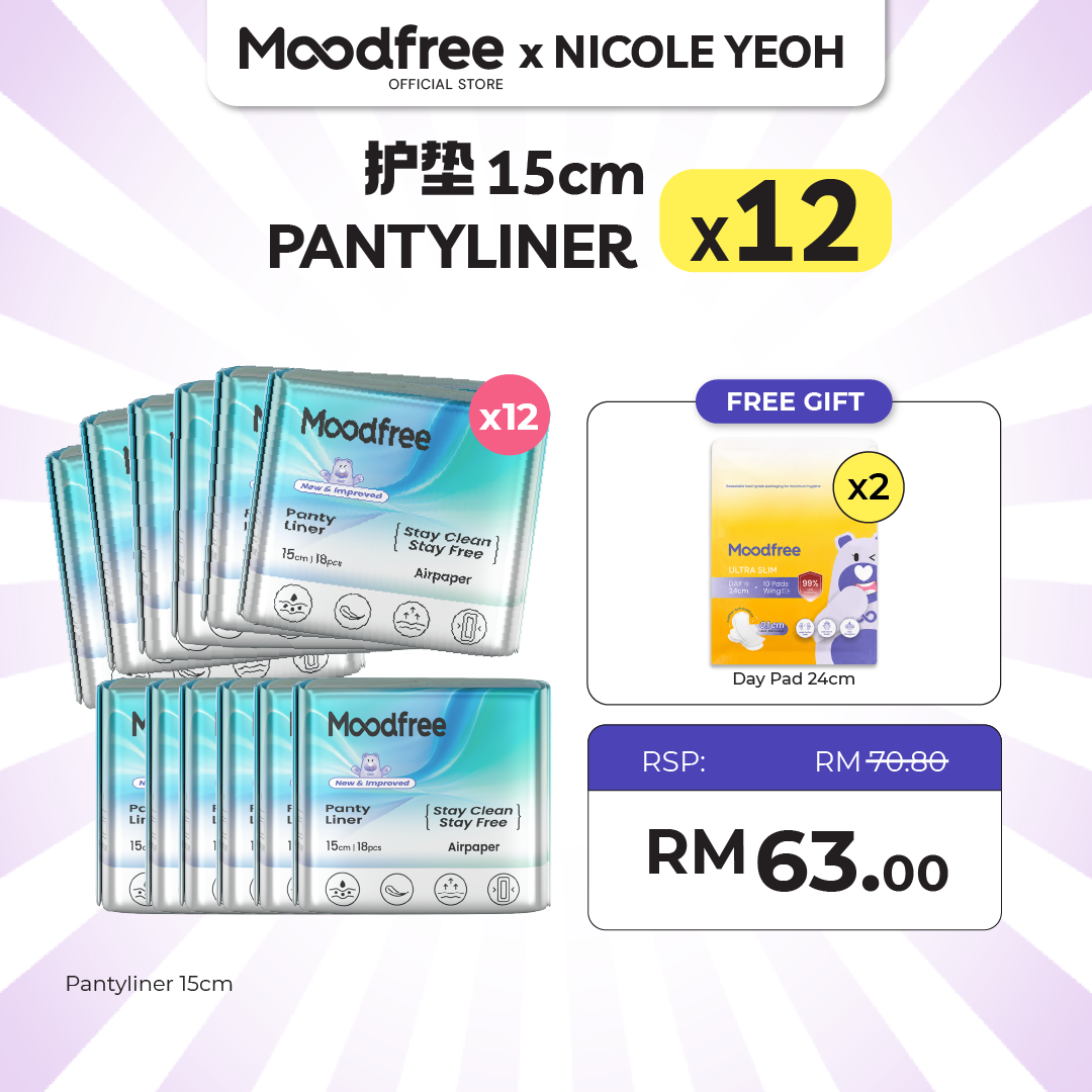 [AH QQIAO] MOODFREE Engineered Pantyliner Bundle